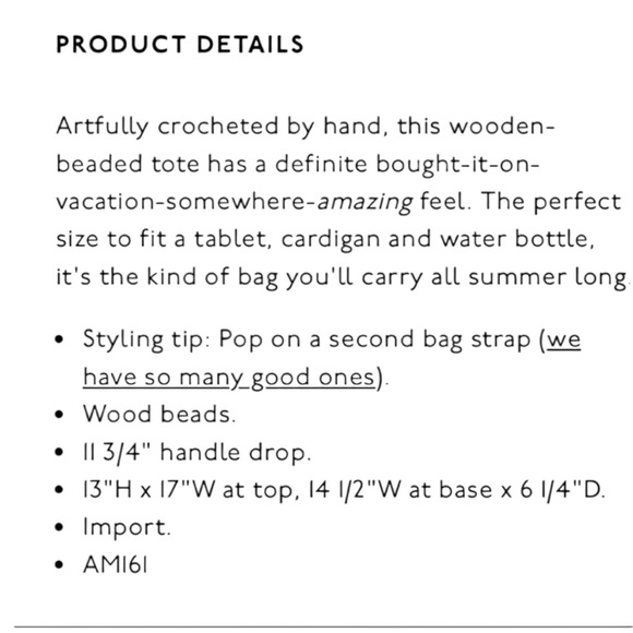 Madewell Cream Tote Bag with Textured Stripes - Picture 2 of 8